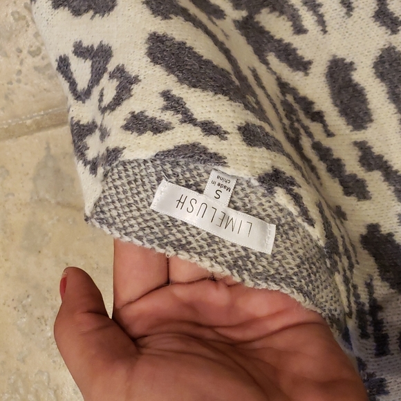 Graphite Leopard Print Twisted Back Sweater - Picture 8 of 9